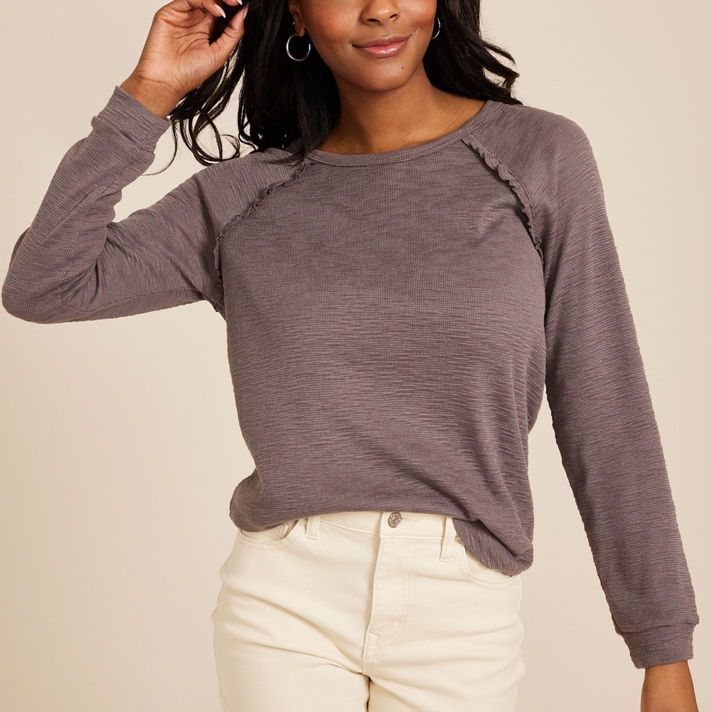 Women's Purple Long Sleeve Top